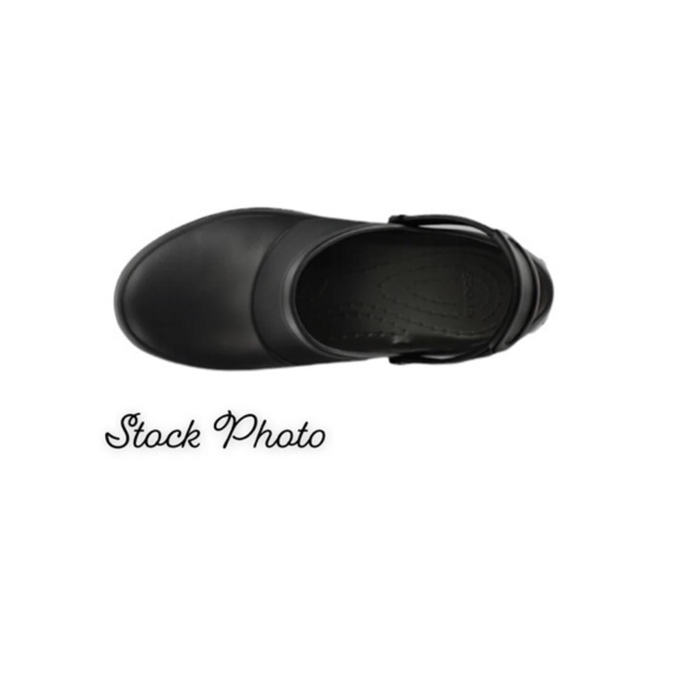 Crocs Women's Mercy Work Clog Resistant Slip On Shoe Black Size 7